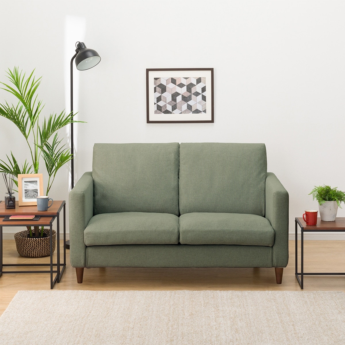 2人掛けカスタマイズソファ 布張りタイプ (ハードタイプ/標準タイプ