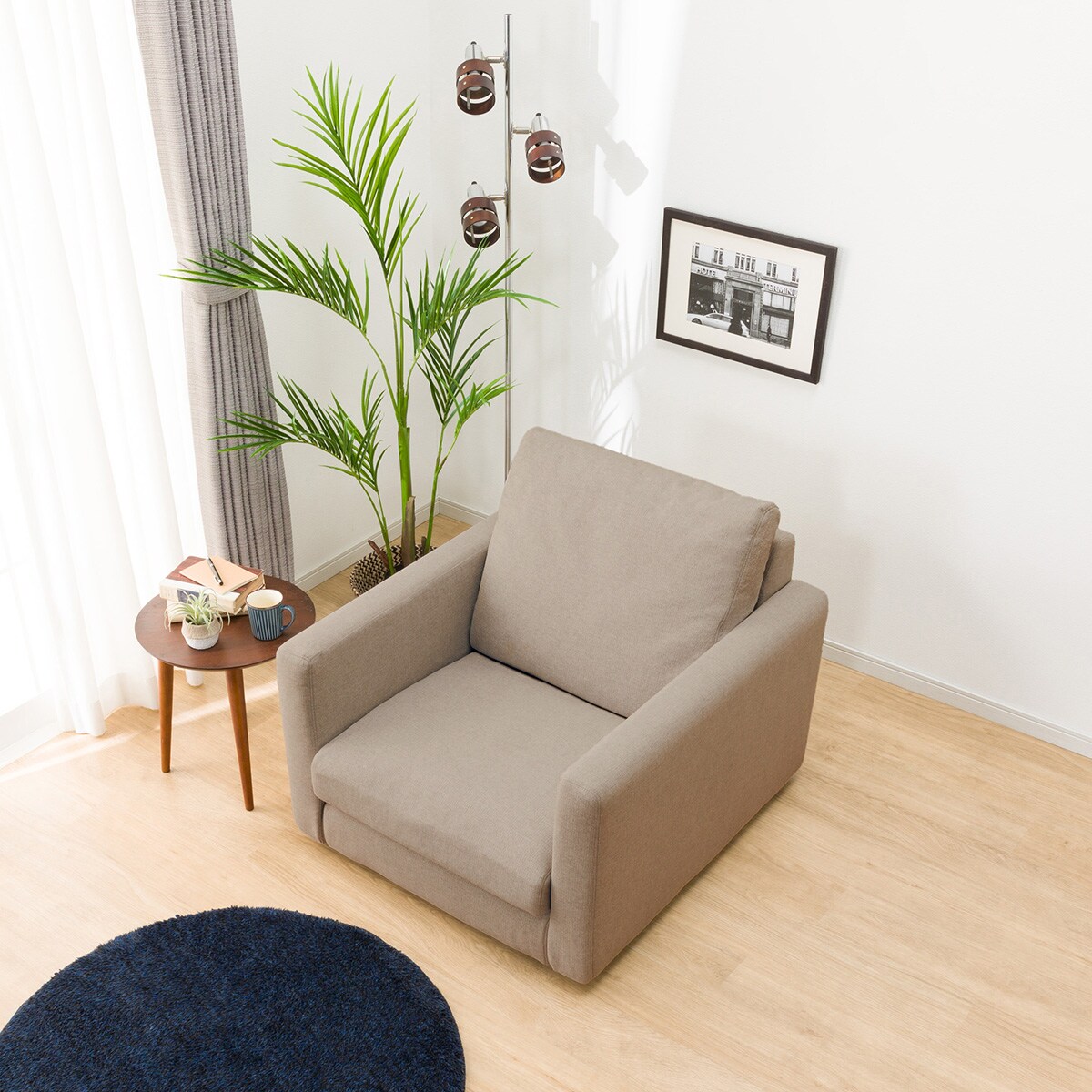 1人掛けカスタマイズソファ 布張りタイプ (ミディアムタイプ/ロー