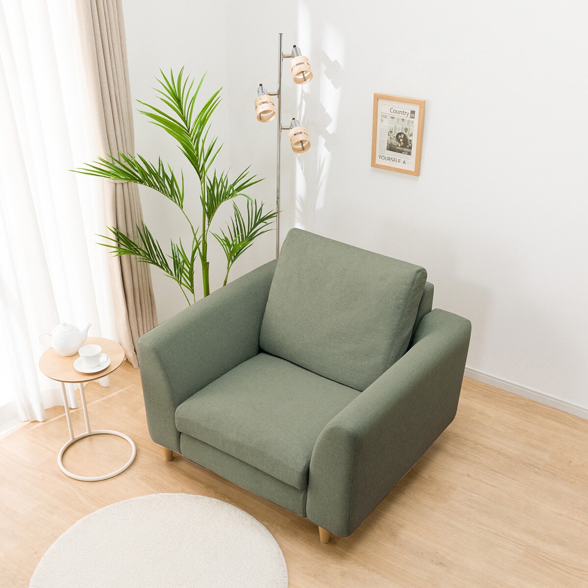 ニトリ　肘無しチェア　１脚　帆布カバー付き 肘付ストレッチハイバックソファカバー(SC-A07MT 3PW GY