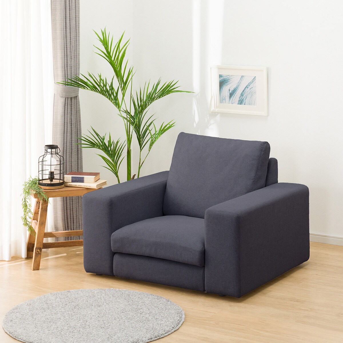 1人掛けカスタマイズソファ 布張りタイプ (ミディアムタイプ