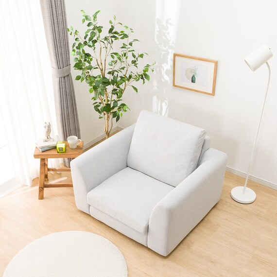 1人掛けカスタマイズソファ 布張りタイプ (MS02 やわらかめ ミドル肘 ロータイプ/プラスチック脚BK LGY) 5枚目画像