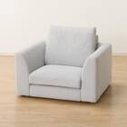 1人掛けカスタマイズソファ 布張りタイプ (MS02 やわらかめ ミドル肘 ロータイプ/プラスチック脚BK LGY) 6枚目画像