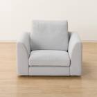 1人掛けカスタマイズソファ 布張りタイプ (MS02 やわらかめ ミドル肘 ロータイプ/プラスチック脚BK LGY) 7枚目画像