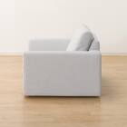 1人掛けカスタマイズソファ 布張りタイプ (MS02 やわらかめ ミドル肘 ロータイプ/プラスチック脚BK LGY) 9枚目画像