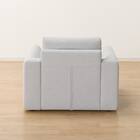 1人掛けカスタマイズソファ 布張りタイプ (MS02 やわらかめ ミドル肘 ロータイプ/プラスチック脚BK LGY) 10枚目画像