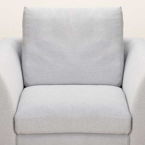 1人掛けカスタマイズソファ 布張りタイプ (MS02 やわらかめ ミドル肘 ロータイプ/プラスチック脚BK LGY) 11枚目画像