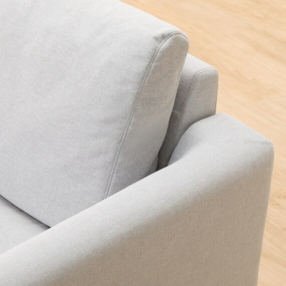 1人掛けカスタマイズソファ 布張りタイプ (MS02 やわらかめ ミドル肘 ロータイプ/プラスチック脚BK LGY) 12枚目画像