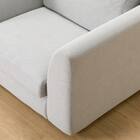 1人掛けカスタマイズソファ 布張りタイプ (MS02 やわらかめ ミドル肘 ロータイプ/プラスチック脚BK LGY) 13枚目画像