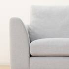 1人掛けカスタマイズソファ 布張りタイプ (MS02 やわらかめ ミドル肘 ロータイプ/プラスチック脚BK LGY) 14枚目画像