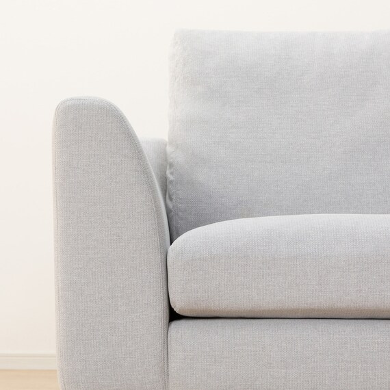 1人掛けカスタマイズソファ 布張りタイプ (MS02 やわらかめ ミドル肘 ロータイプ/プラスチック脚BK LGY) 14枚目画像