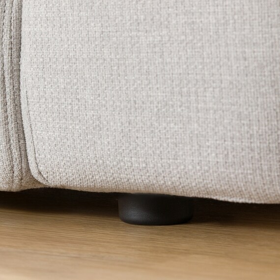 1人掛けカスタマイズソファ 布張りタイプ (MS02 やわらかめ ミドル肘 ロータイプ/プラスチック脚BK LGY) 17枚目画像