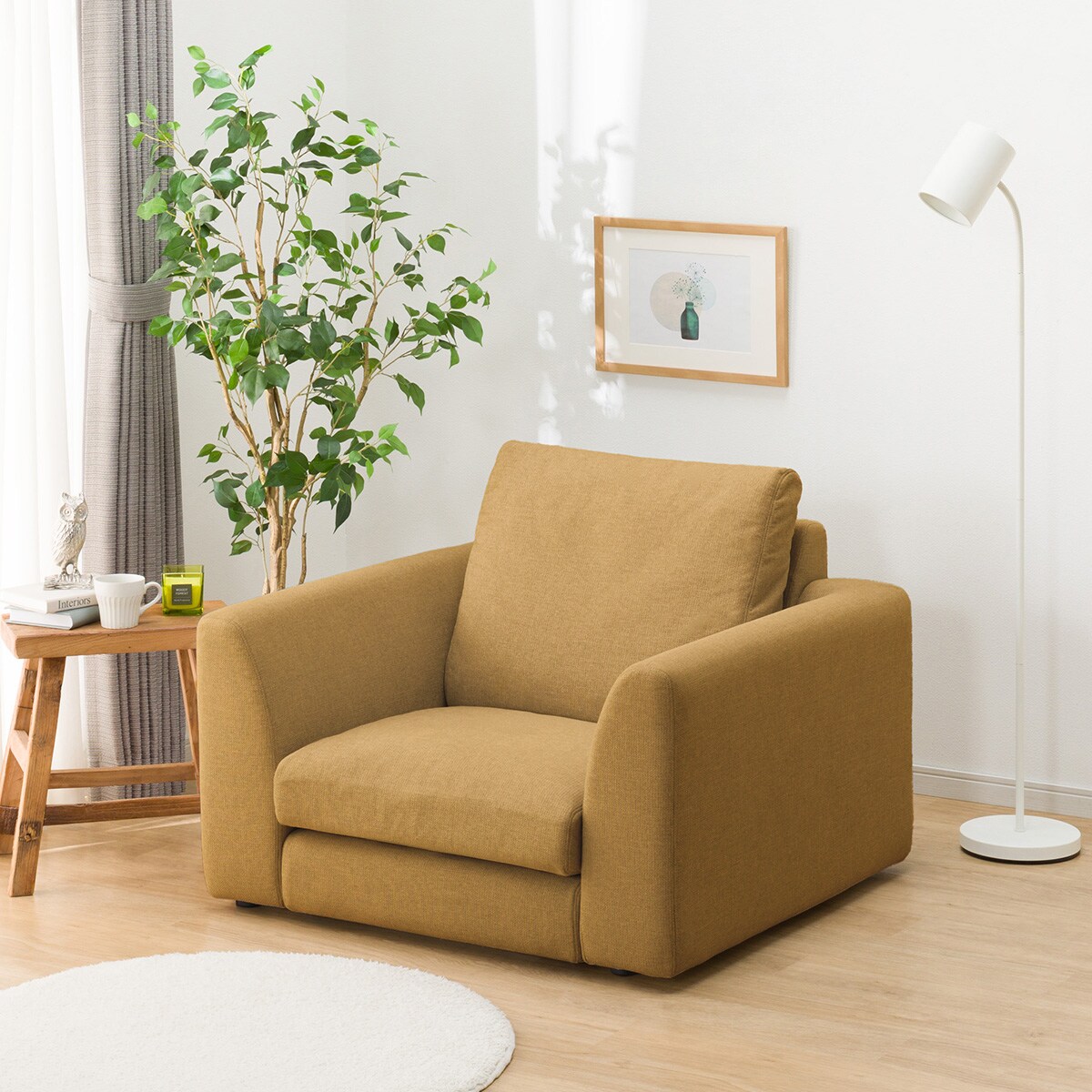 1人掛けカスタマイズソファ 布張りタイプ (ハードタイプ/ロー