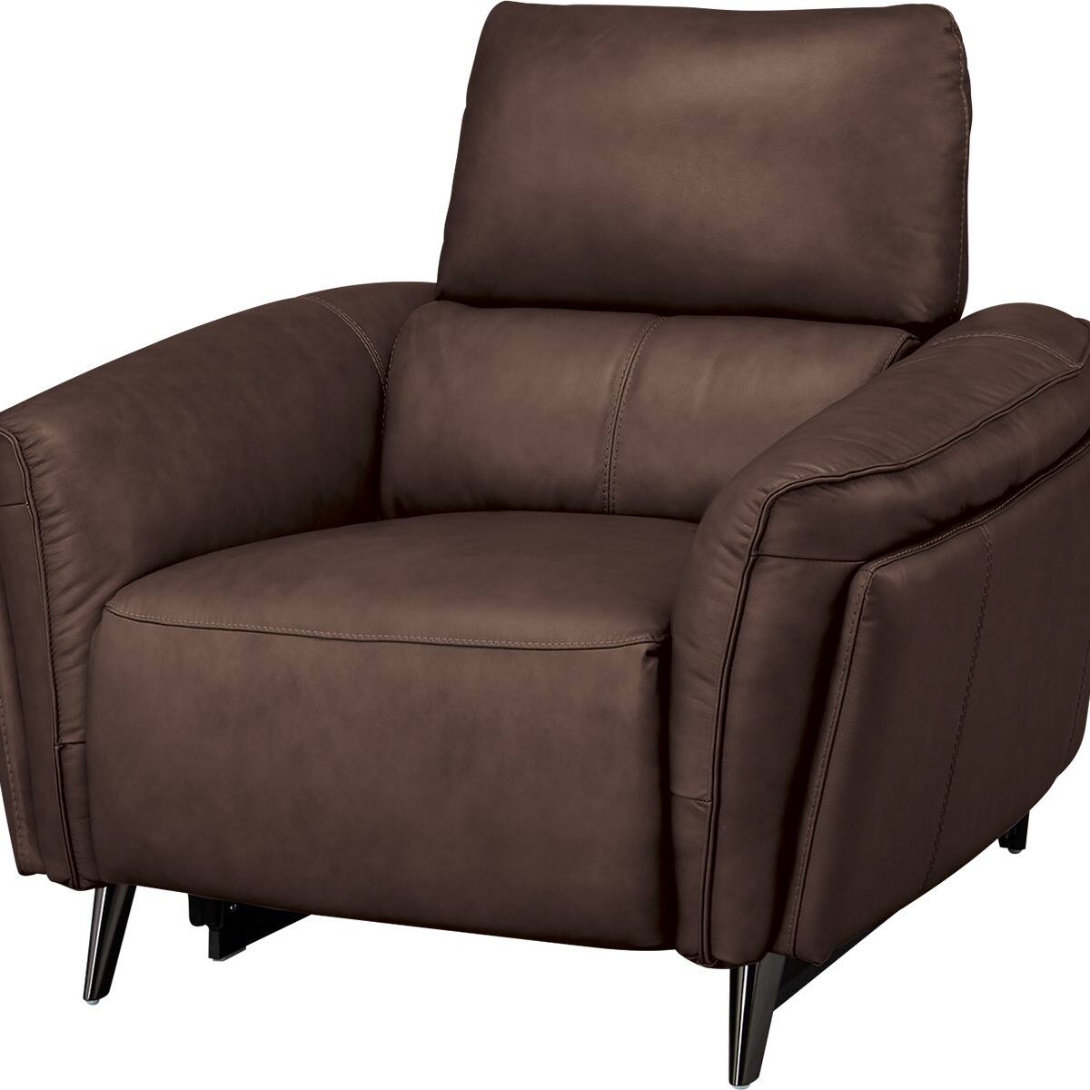 1人掛けソファ 本革(一部合成皮革)タイプ (LS02 SK DBR) | ニトリ