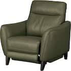 1人掛けソファ 本革(一部合成皮革)タイプ (LS06 SK GR) 1枚目画像