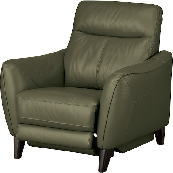 1人掛けソファ 本革(一部合成皮革)タイプ (LS06 SK GR) 1枚目画像