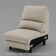 【FR03専用】アームレスソファ 本革(一部合成皮革)タイプ (FR03)