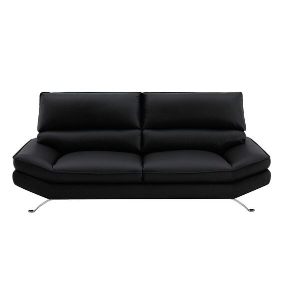 3人掛けソファ 本革(一部合成皮革)タイプ (FR03 BK) 8枚目画像