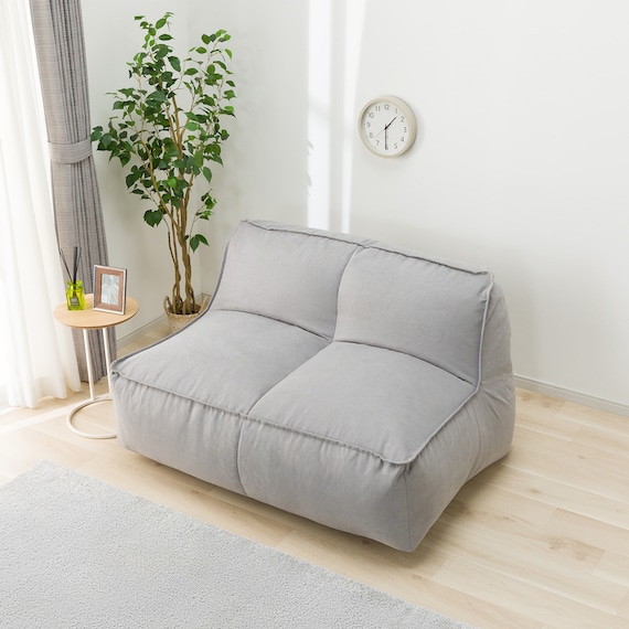 2人掛けビーズソファ 布張りタイプ (CP01 GY) 3枚目画像