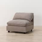 1人掛けアームレスソファ 布張りタイプ(MK04ー2 BE) 1枚目画像