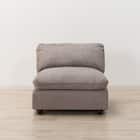 1人掛けアームレスソファ 布張りタイプ(MK04ー2 BE) 3枚目画像