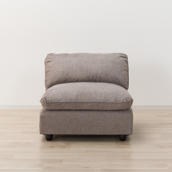 1人掛けアームレスソファ 布張りタイプ(MK04ー2 BE) 3枚目画像