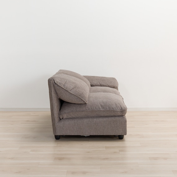 2人掛け片肘ソファ 布張りタイプ(MK04ー2 左肘 BE) 4枚目画像