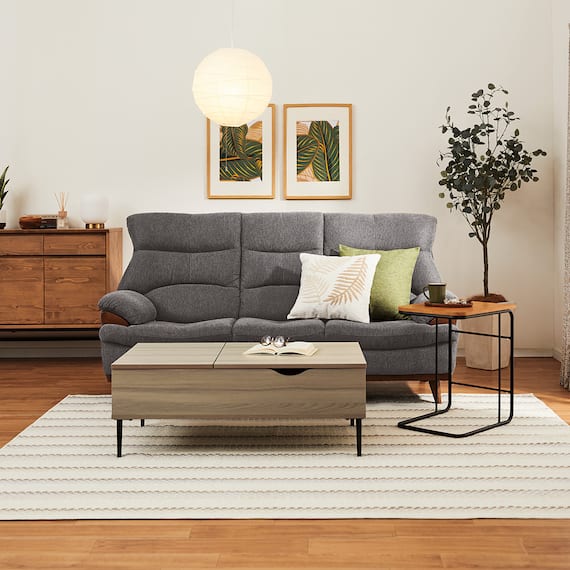 3人掛けソファ 布張りタイプ (PD02-2 GY) 16枚目画像