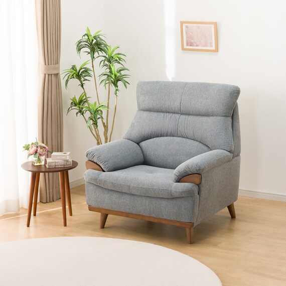 1人掛けソファ 布張りタイプ(PD02-2 GY) 1枚目画像