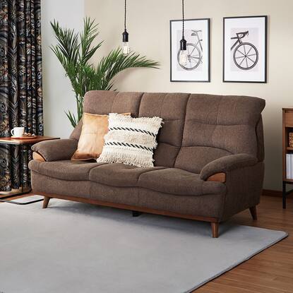 布張り3人掛けソファ(PD02-2 DBR)通販 | ニトリネット【公式】 家具  