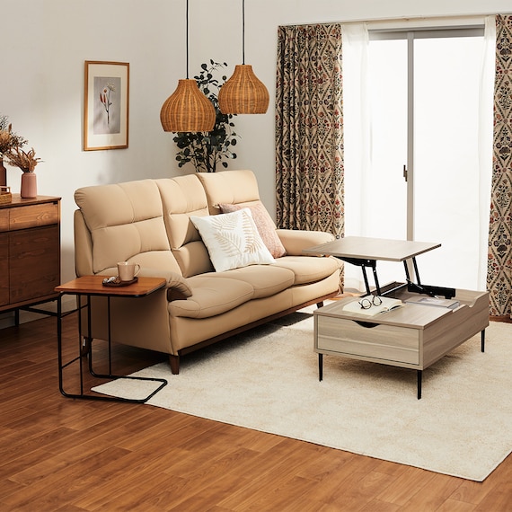 傷・汚れに強い 3人掛けソファ 合皮タイプ(PD02-2 Nシールド BE) 24枚目画像