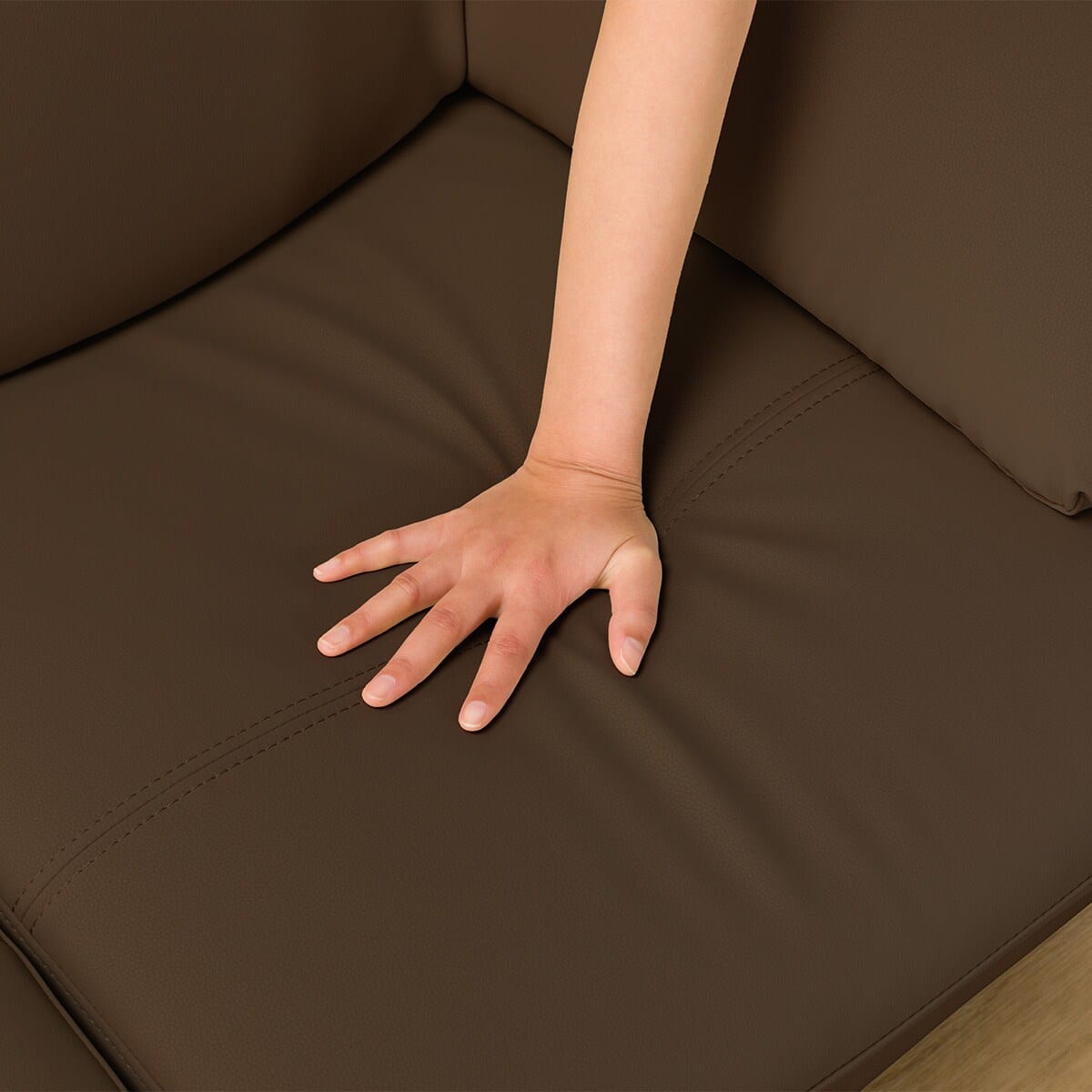 傷・汚れに強い 2人掛けソファ 合皮タイプ(PD02-2 Nシールド DBR