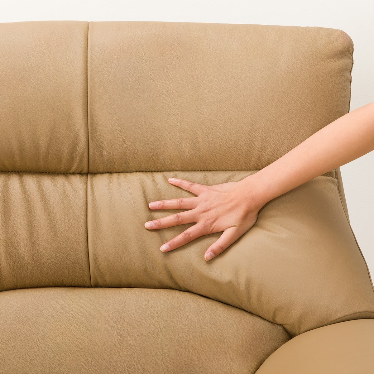 【大特価】ニトリ　１人掛け皮ソファ ニトリ カジュアル コンパクトソファ 1人掛けソファ 合成皮革（オッジ