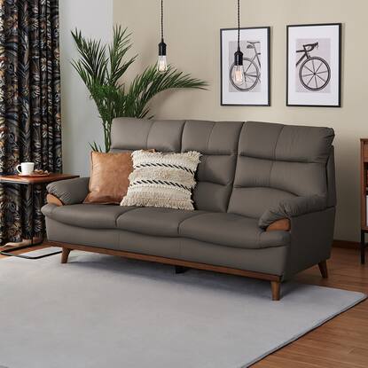 3人掛けソファ(PD02-2 革 GY)通販 | ニトリネット【公式】 家具  