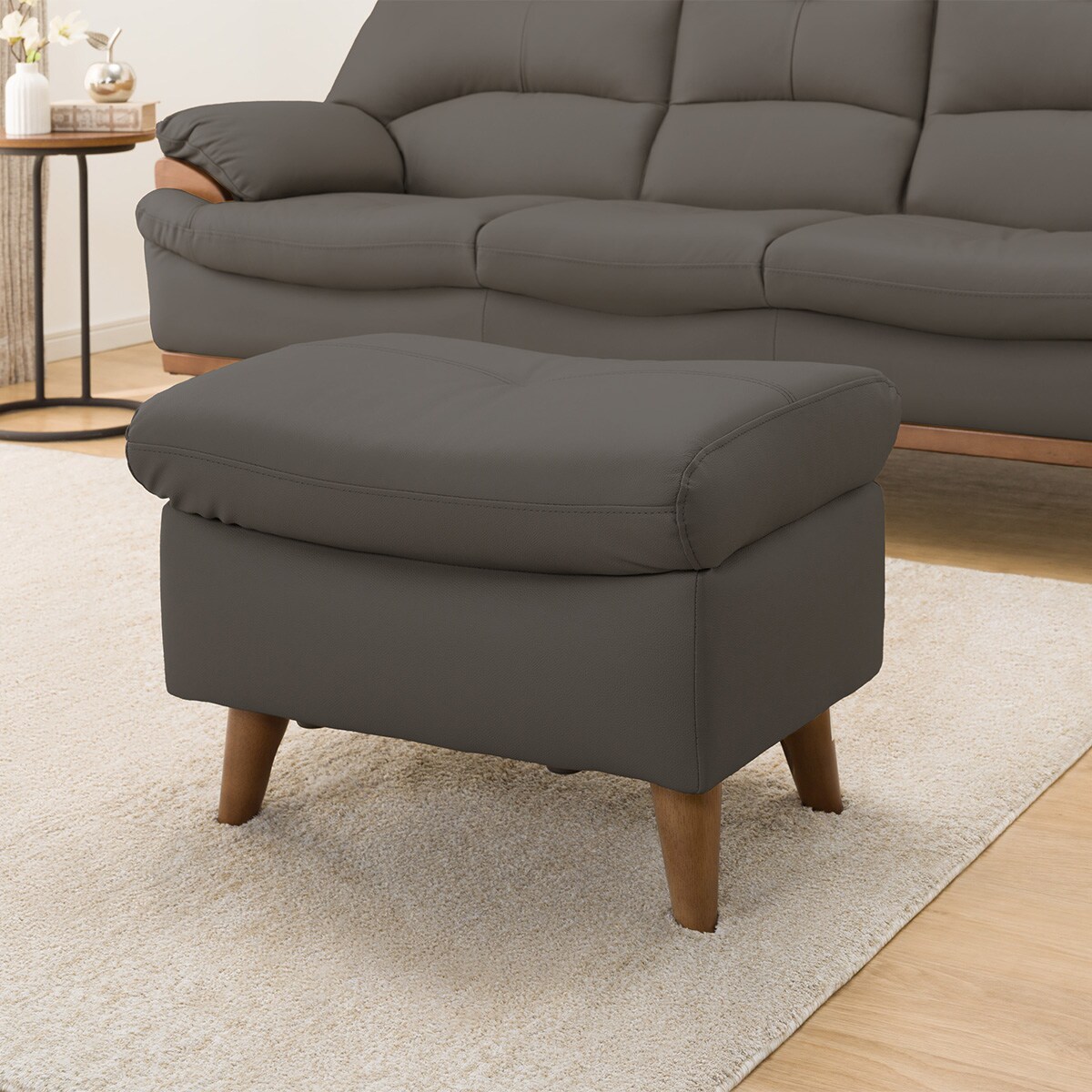 スツール 本革(一部合成皮革)タイプ (PD02-2 GY) | ニトリネット【公式