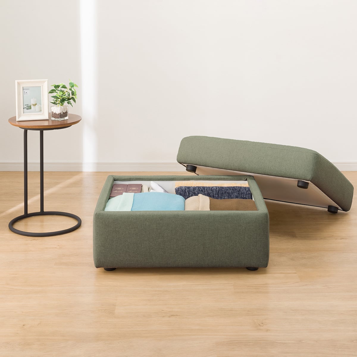 収納スツール 布張りタイプ (BS Nポケット AQ-YGR) | ニトリネット