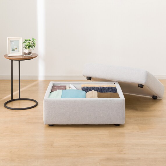 収納スツール 布張りタイプ (BS Nポケット Nシールド-LGY) 6枚目画像