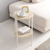 棚付き円形サイドテーブル (LST NA)