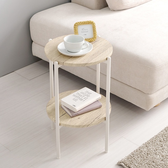 棚付き円形サイドテーブル (LST NA) 1枚目画像