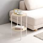 棚付き円形サイドテーブル (LST NA) 3枚目画像