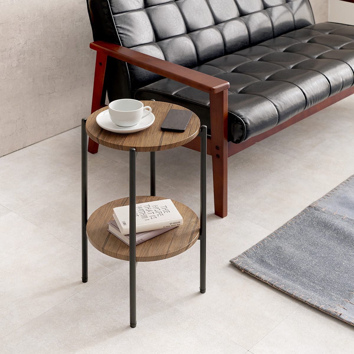 匿名配送】ニトリ ソファサイドテーブル兼本棚 ナイトテーブル