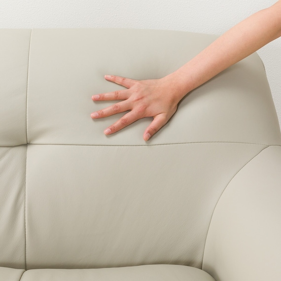 3人掛けソファ 本革(一部合成皮革)タイプ (MB11 BE) 10枚目画像