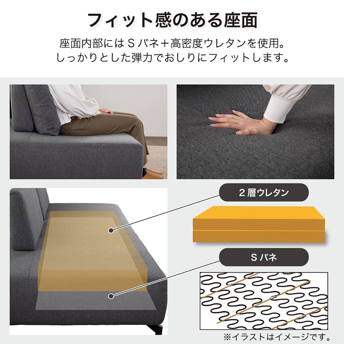 1人用布張りカウチソファL(ネクト IV)【島忠ホームズ商品】 | ニトリ