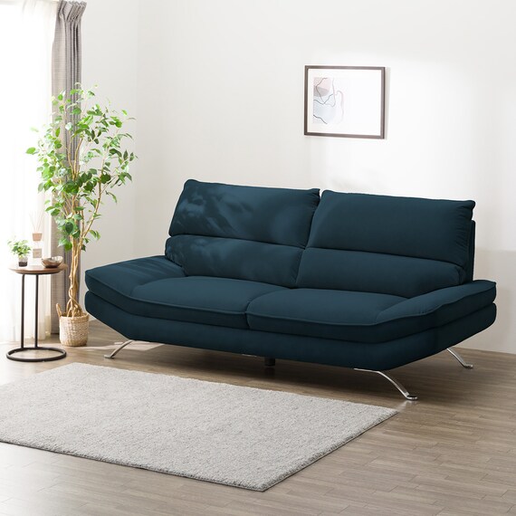 3人掛けソファ 布張りタイプ (FR03 DTBL) | ニトリネット【公式】 家具・インテリア通販 【送料無料】ソファ 2〜3人掛け 布（ファブリック）ブルー【組み立て不要】