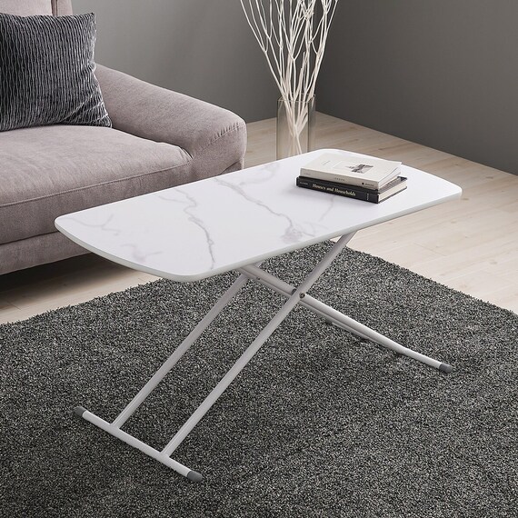 メラミン天板昇降テーブル (WH) 1枚目画像