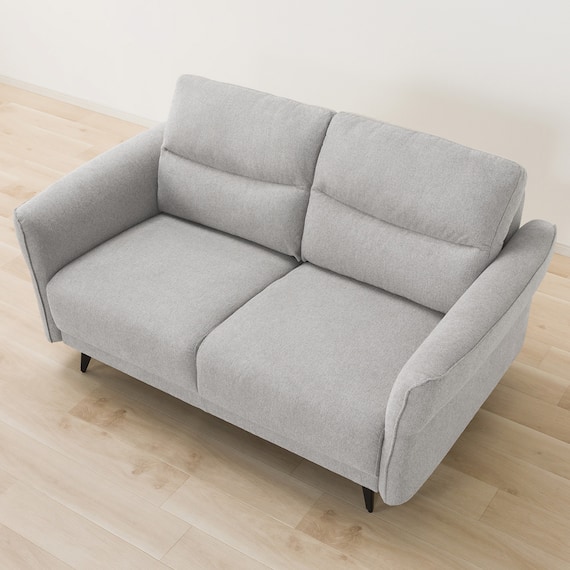 2人掛けソファ 布張りタイプ (SK2002 LGY) 2枚目画像