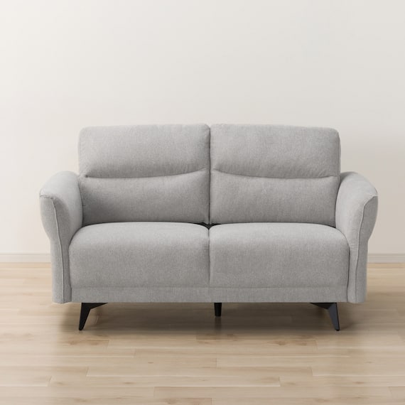 2人掛けソファ 布張りタイプ (SK2002 LGY) 3枚目画像