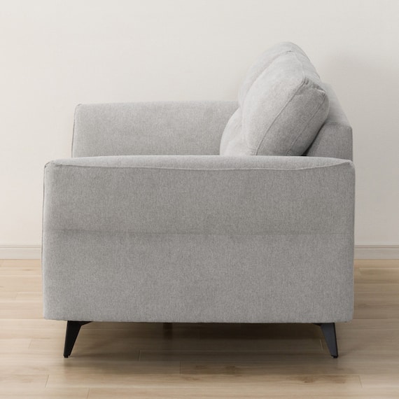 2人掛けソファ 布張りタイプ (SK2002 LGY) 4枚目画像