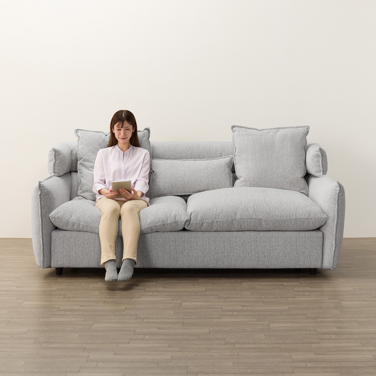 ニトリ　ソフティーナ　3人掛け ソファ 3人掛けソファ(ソフティーナ2KD GY) | ニトリネット【公式】 家具