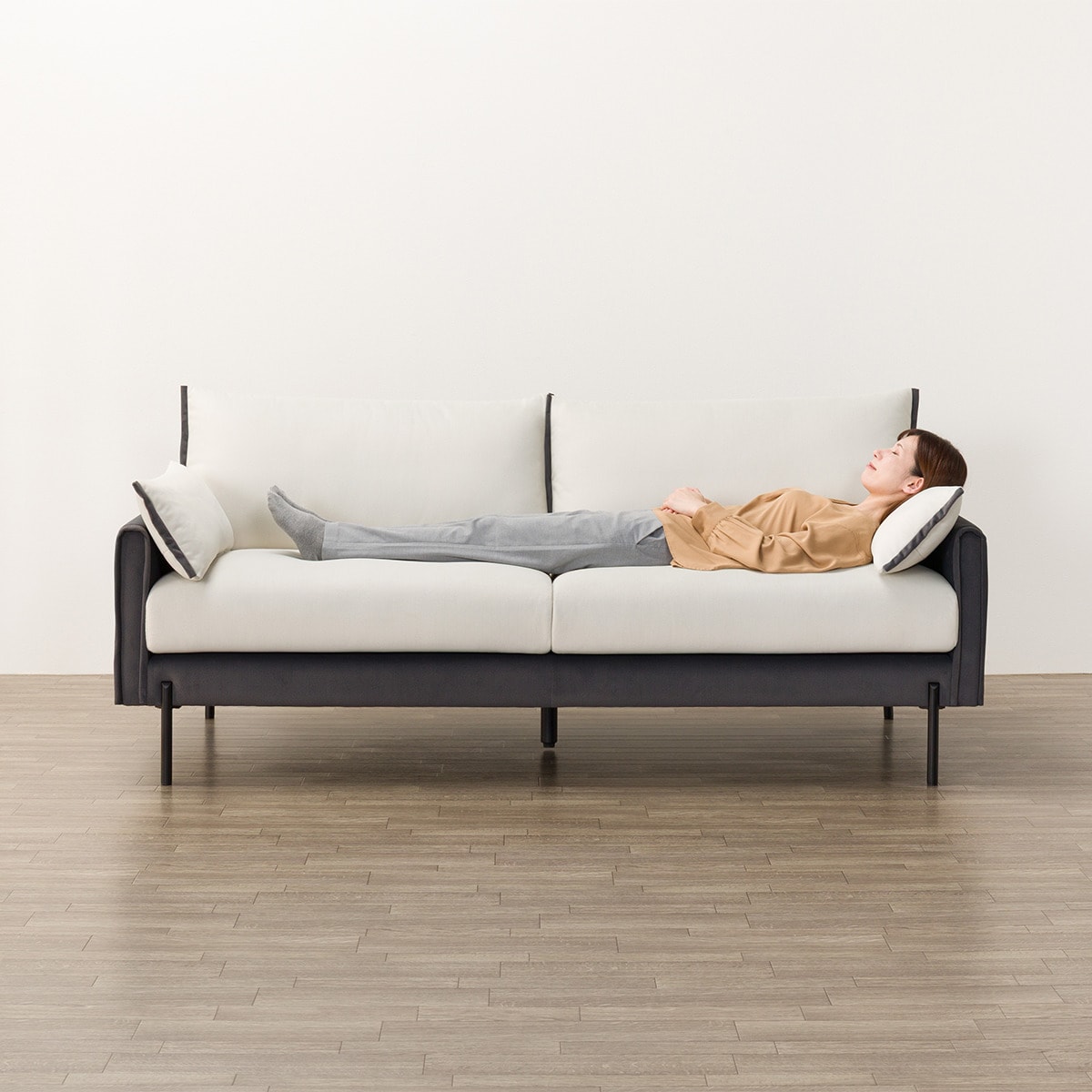 3人掛けソファ 布張りタイプ (OM03 DGY) | ニトリネット【公式】 家具