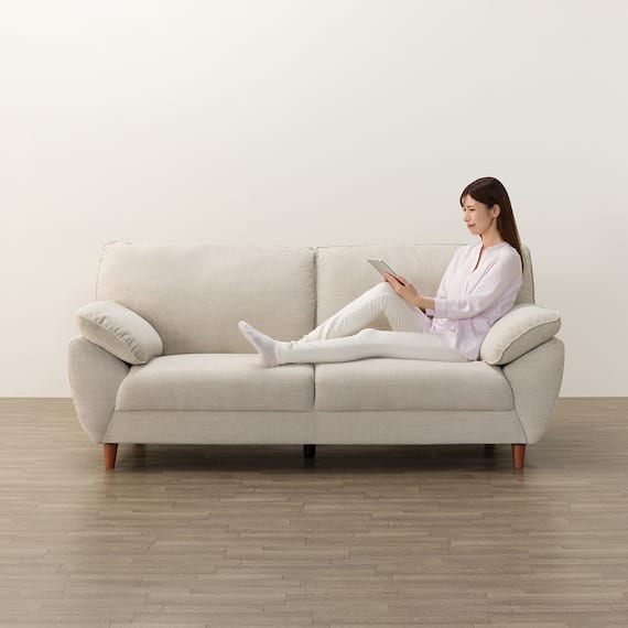 3人掛け布張りソファ(SL02 BE) 9枚目画像